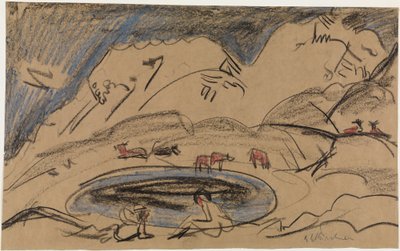 Vuoristojärvi tekijältä Ernst Ludwig Kirchner