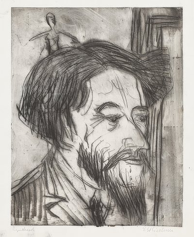 Professori Enrico Paduan muotokuva. 1923 tekijältä Ernst Ludwig Kirchner