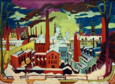 Chemnitzin tehtaita tekijältä Ernst Ludwig Kirchner