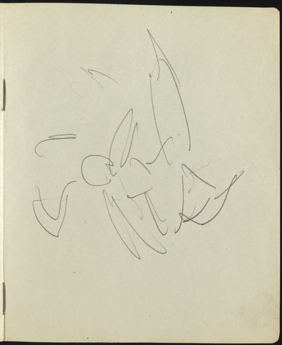 Tanssijat ja esiintyjät (sivu luonnoskirjasta) tekijältä Ernst Ludwig Kirchner
