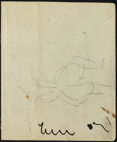 Tanssijat ja esiintyjät (sivu luonnoskirjasta) tekijältä Ernst Ludwig Kirchner