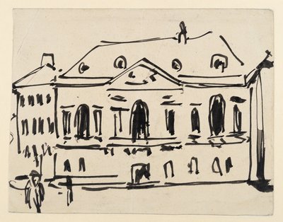 Kuurinmaan palatsi Zeughausplatzilla Dresdenissä tekijältä Ernst Ludwig Kirchner