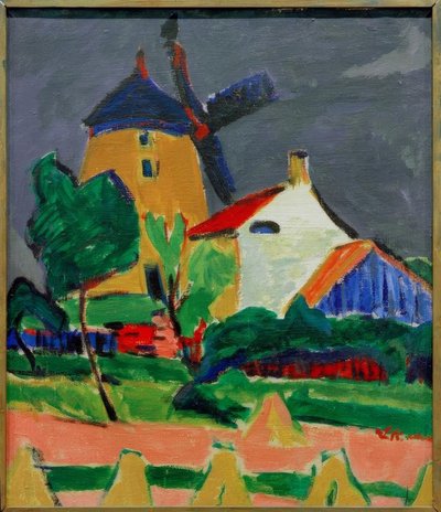 Die Windmühle bei Moritzburg tekijältä Ernst Ludwig Kirchner