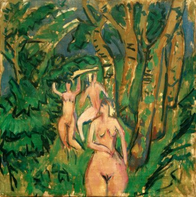 Drei Akte im Wald tekijältä Ernst Ludwig Kirchner