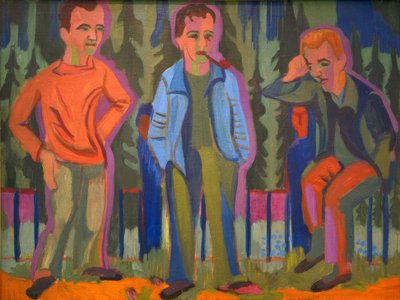 Kolme taiteilijaa: Hermann Scherer, Kirchner, Paul Camenisch tekijältä Ernst Ludwig Kirchner
