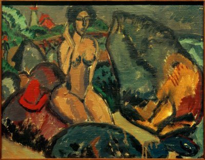 E.L. Kirchner, uimareita kivien välissä tekijältä Ernst Ludwig Kirchner