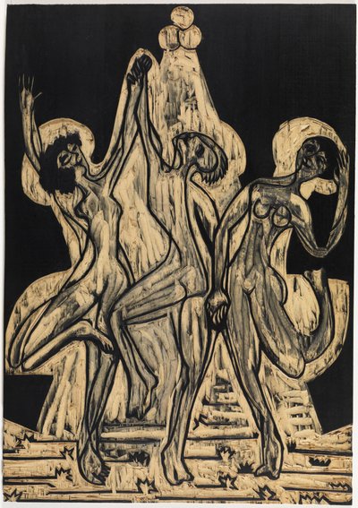 Väritanssi, piirustusteline tekijältä Ernst Ludwig Kirchner