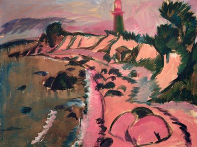 Fehmarnküste mit Leuchtturm tekijältä Ernst Ludwig Kirchner