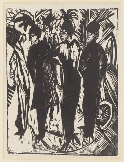 Viisi kokottia tekijältä Ernst Ludwig Kirchner