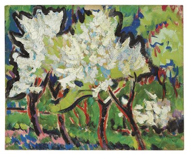 Kukkivat puut IV, 1909 tekijältä Ernst Ludwig Kirchner
