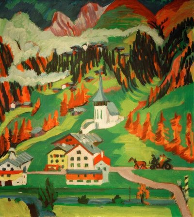 Frauenkirch im Herbst tekijältä Ernst Ludwig Kirchner