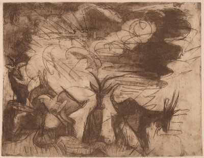 Vuohet ja pilvet tekijältä Ernst Ludwig Kirchner