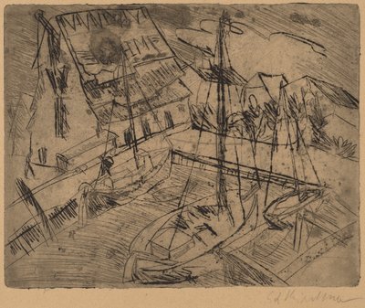Satama on niin Burgstacken tekijältä Ernst Ludwig Kirchner