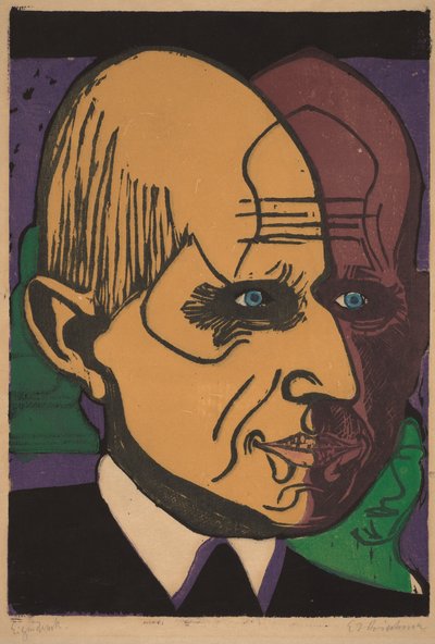 Tohtori Bauerin pää tekijältä Ernst Ludwig Kirchner
