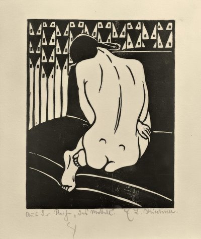 Hiipivä liike, takaa katsottuna tekijältä Ernst Ludwig Kirchner