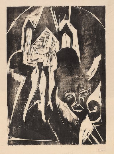 Cocotte kadulla. 1915 tekijältä Ernst Ludwig Kirchner