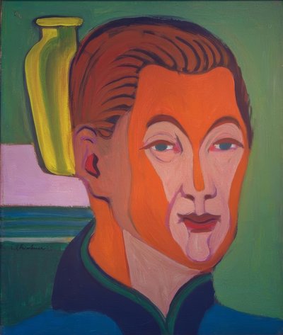 Maalarin pää (omakuva) tekijältä Ernst Ludwig Kirchner