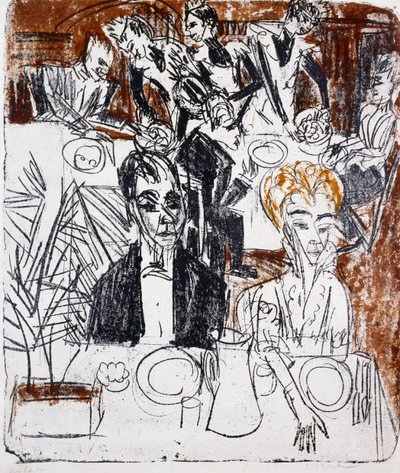 Pöytä katettu tekijältä Ernst Ludwig Kirchner