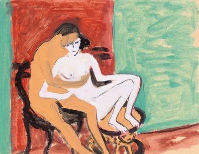 Rakastavat tai nuori pari, 1910 tekijältä Ernst Ludwig Kirchner