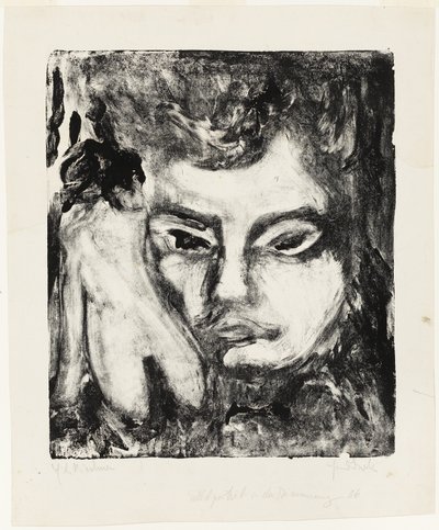 Miehen pää ja alaston tekijältä Ernst Ludwig Kirchner