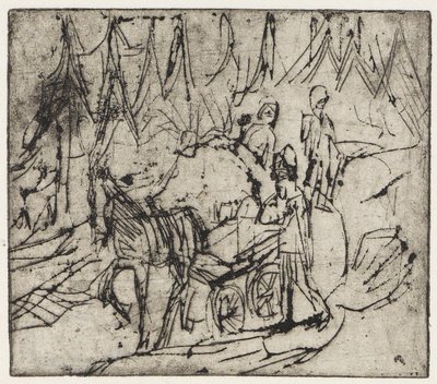 Maidonkuljetusvaunut tekijältä Ernst Ludwig Kirchner