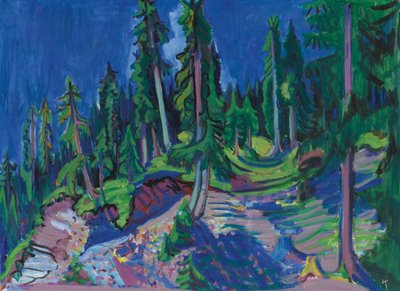 Vuoristometsätutkimus, 1936. tekijältä Ernst Ludwig Kirchner
