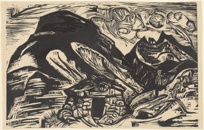Vuoret vuoristomajalla tekijältä Ernst Ludwig Kirchner