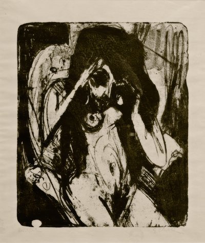 Alaston nainen nojatuolissa tekijältä Ernst Ludwig Kirchner
