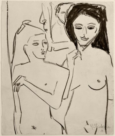 Nimetön (kaksi alaston tyttöä) tekijältä Ernst Ludwig Kirchner