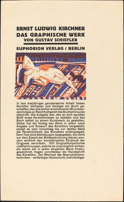 Makaava alaston kissan kanssa (kuva Ernst Ludwig Kirchnerille: Das Graphisches Werk) tekijältä Ernst Ludwig Kirchner
