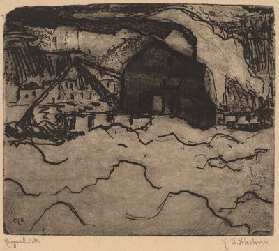 Hiekkapuoppaajat Elbellä tekijältä Ernst Ludwig Kirchner