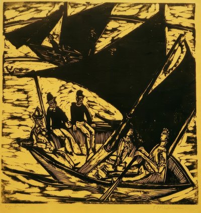 Purjeveneet lähellä Fehmarnia tekijältä Ernst Ludwig Kirchner