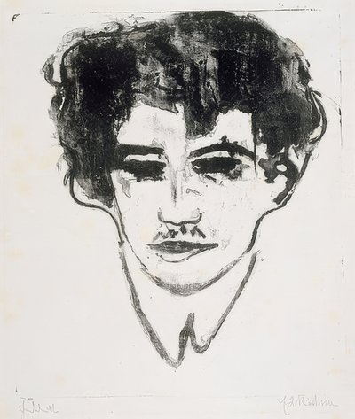 Omakuva. Noin 1908 tekijältä Ernst Ludwig Kirchner