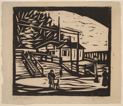 Vaja Elben rannalla tekijältä Ernst Ludwig Kirchner