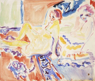 Istuminen ja makaaminen tekijältä Ernst Ludwig Kirchner