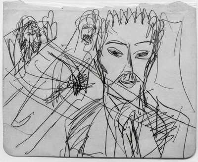 Skizze zu La bête humaine tekijältä Ernst Ludwig Kirchner