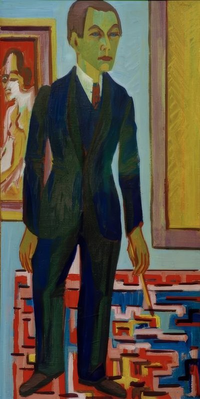 Stehender Maler. Selbstporträt tekijältä Ernst Ludwig Kirchner