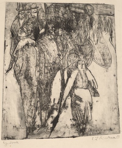 Katukohtaus omnibussilla tekijältä Ernst Ludwig Kirchner