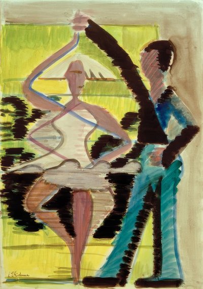 Tanssiva pariskunta tekijältä Ernst Ludwig Kirchner