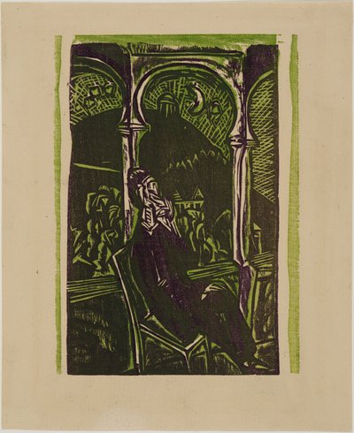 Unelmoiva mies - Botho Graef istumassa parvekkeellaan Jenassa tekijältä Ernst Ludwig Kirchner