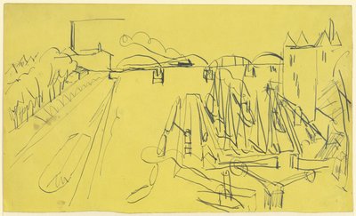 Frankfurt am Mainin länsisatama tekijältä Ernst Ludwig Kirchner