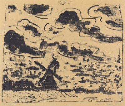 Tuulimylly lähellä Burgia Fehmarnilla tekijältä Ernst Ludwig Kirchner