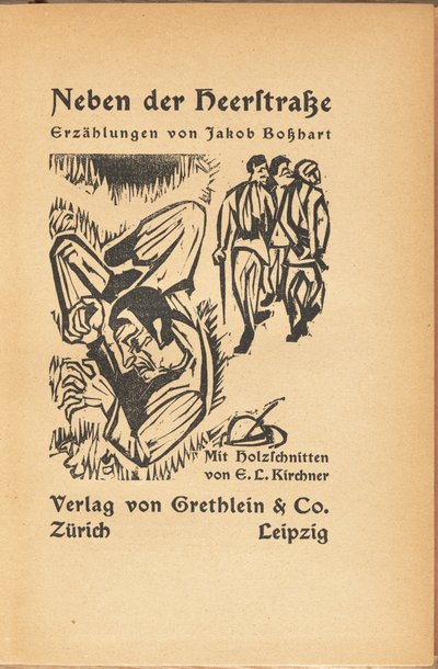 Jakob Bolsharat: Neben der Heyerstrasse (Jakob Bolsharat: lähellä pääkatua) tekijältä Ernst Ludwig Kirchner and Jacob Bosshart