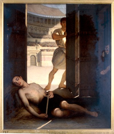 "Kristillinen marttyyri", 1863 tekijältä Ernst Slingeneyer