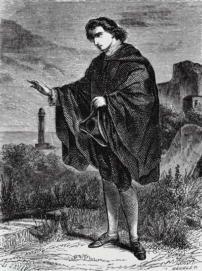 Kuvitus Entailille, Ernst Theodor Amadeus Hoffmannin (1776-1822) novelli, kaiverrus tekijältä Ernst Theodor Amadeus Hoffmann