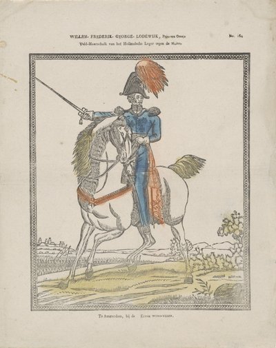 Willem-Frederik-George-Lodewijk, Orangen prinssi / Alankomaiden armeijan marsalkka kapinoijia vastaan ​​(otsikko esineessä) tekijältä Erve Wijsmuller