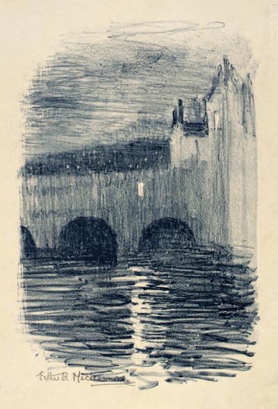 Pulteney Bridge, Bath--hämärä tekijältä Esther Blaikie MacKinnon