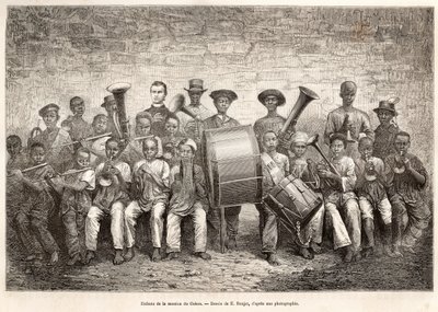 Lasten orkesteri Gabonissa, 1876 tekijältä Etienne Antoine Eugene Ronjat