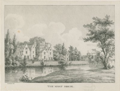 Tamworth - The Moat House: zincograph, nd [1796-1865] tekijältä Etienne Bruno Hamel
