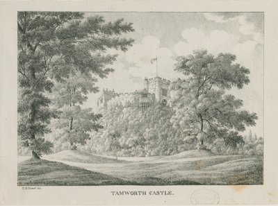 Tamworthin linna: sinkografi, nd [1796-1865] tekijältä Etienne Bruno Hamel